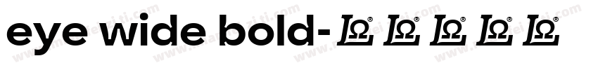 eye wide bold字体转换